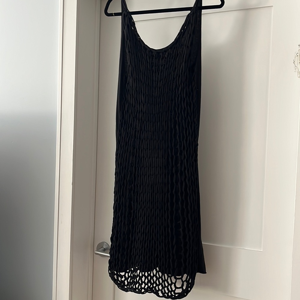 ALL SAINTS black knotted rope dress size m/l